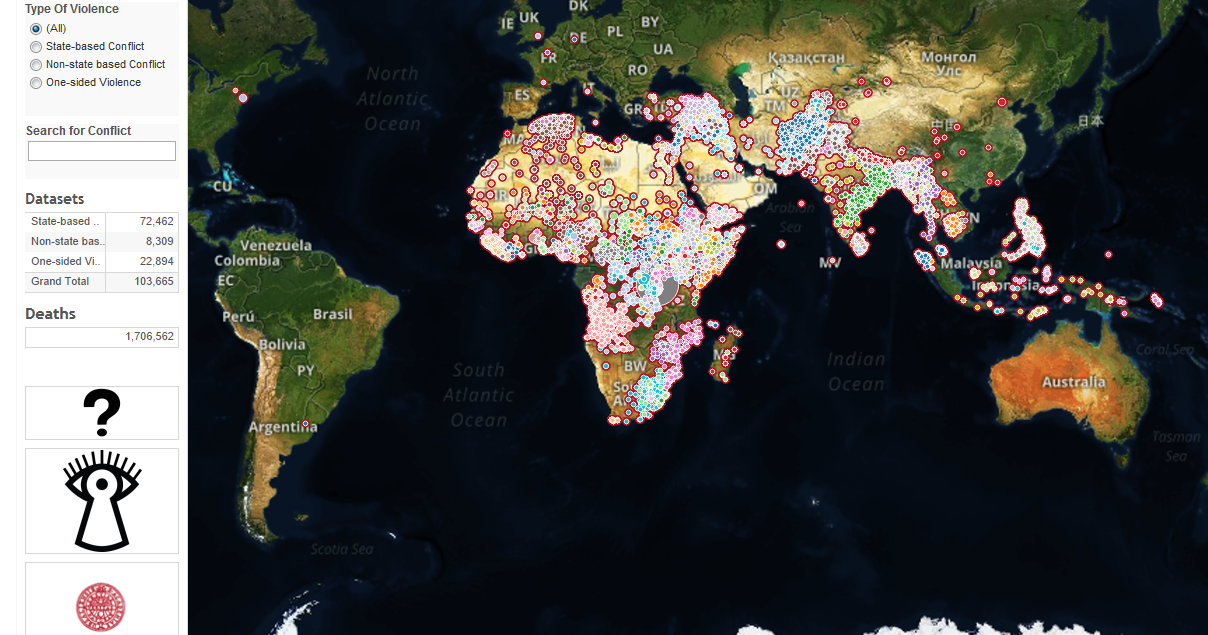 Tableau Viz: Global Instances of Violence (1989-2014)