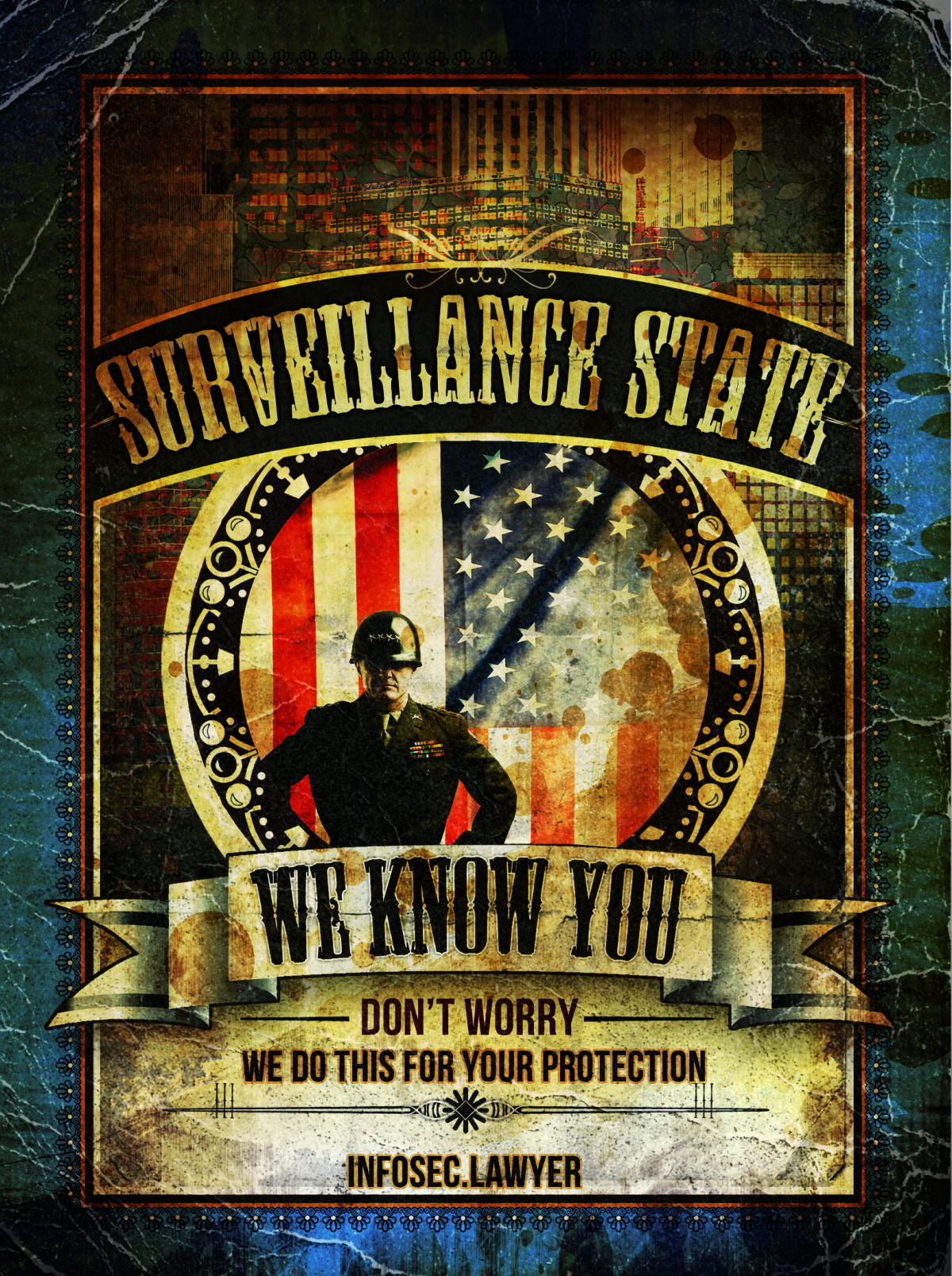 Government Surveillance Propaganda Poster