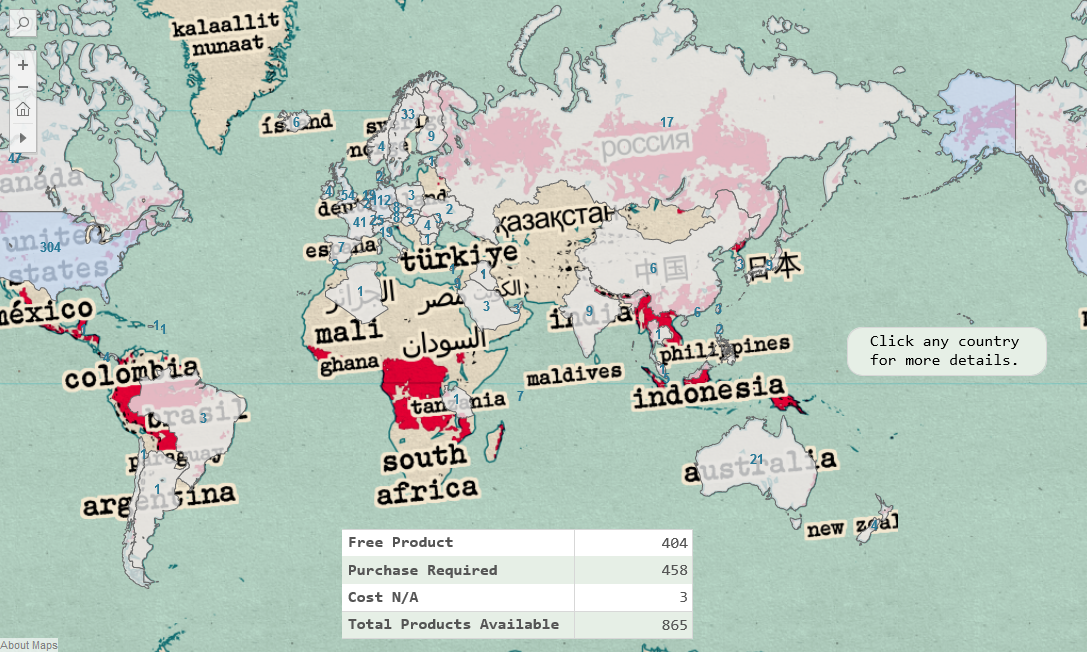 Tableau: Worldwide Encryption Products